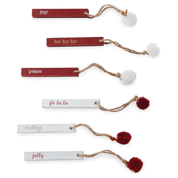 Mud Pie MP 46700018x Christmas Tassel Stick