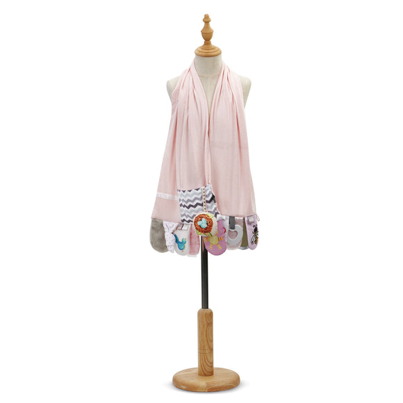 Demdaco 5004700692 Mommy & Me Activity Scarf-Pink