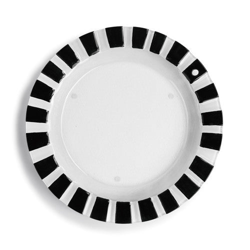 Demdaco 2020190052 Black & White Round Pop In Platter