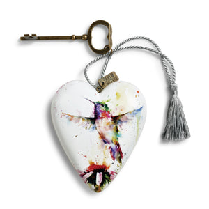 Demdaco 1003480215 Hummingbird Art Heart