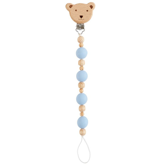 Mud Pie MP 11680003 Bear Wooden Pacy Clip