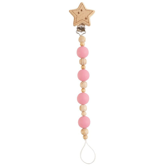 Mud Pie MP 11680013 Girl Star Wooden Pacy Clip