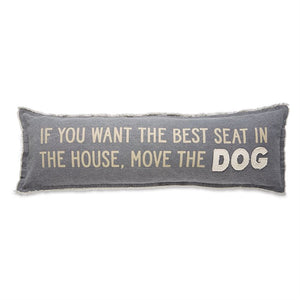 Mud Pie MP 41600064M  Move The Dog Long Pillow