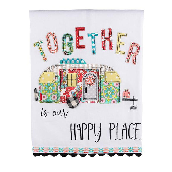 Glory Haus GH 70110541 Together Is Our Happy Place Tea Towel