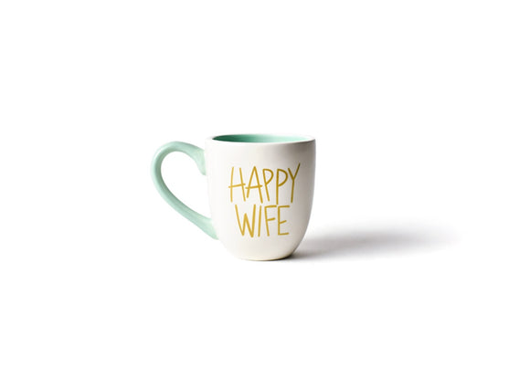 Coton Colors CC HEV-MUG-HWF Happy Wife 4.25 Mug White