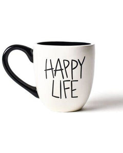 Coton Colors CC HEV-MUG-HLF Happy Life 4.25 Mug White