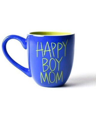 Coton Colors CC HEV-MUG-HBM Happy Boy Mom 4.25 Mug Cobalt