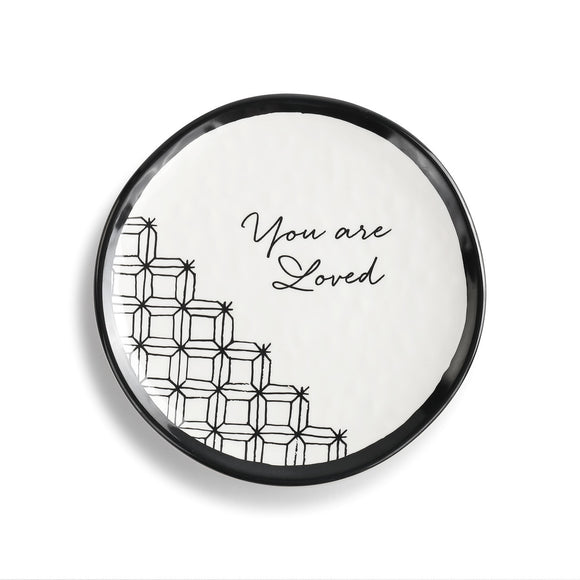 Demdaco 1004100028 You Are Loved Dessert Plate