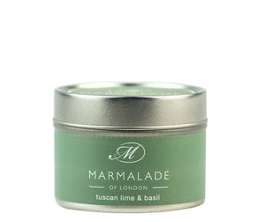 Marmalade of London ML 83-11081 Tuscan Lime and Basil Medium Tin Candle