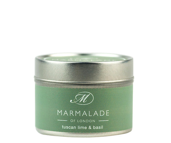 Marmalade of London ML 83-11081 Tuscan Lime and Basil Medium Tin Candle