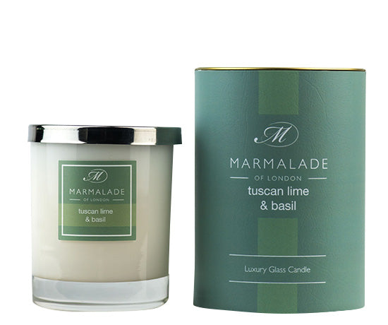 Marmalade of London ML 83-12170 Tuscan Lime and Basil Glass Candle Gift Boxed
