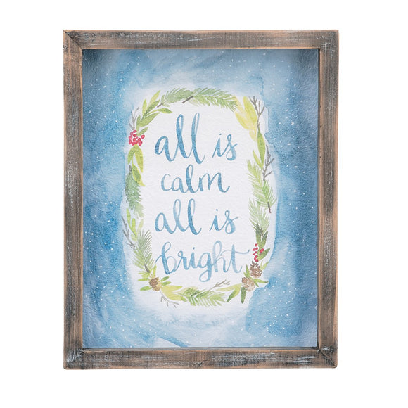 Glory Haus GH 10101501 All Is Calm Watercolor Canvas