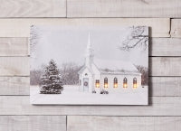 Melrose International MI 76233 Church & Tree LED Canvas