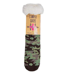 Simply Southern SS 0192 Camper Socks-Camoflage Green