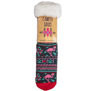 Simply Southern SS 0192 Camper Sock-Flamingo