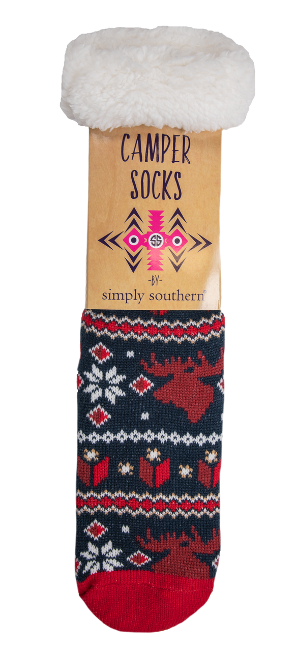 Simply Southern SS 0192 Camper Sock-Moose