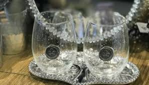 Southern Jubilee SJ SFDL Stemless Wine Glass 21 oz Fleur de lis