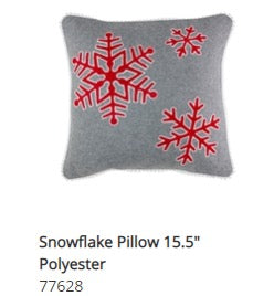Melrose International MI 77628 Snowflake Pillow