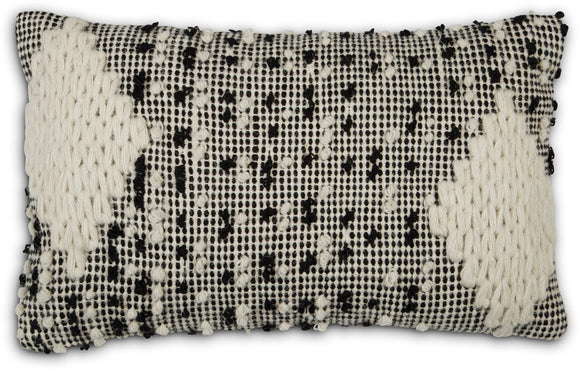 Home Essentials HE 50184 Woven Black/Off White Pillow