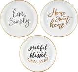Home Essentials HE 70188x 10"Wall Mountable Inspire Metal Tray - 3 Styles