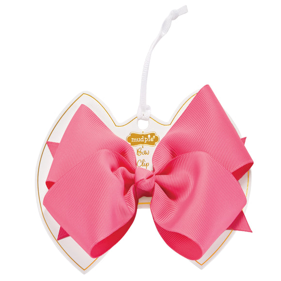 Mud Pie MP 10160049 Hot Pink Bow Clip