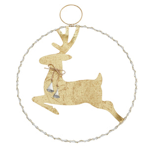 Mud Pie MP 40060021R Reindeer Ring Door Hanger