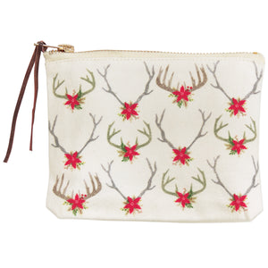 Mud Pie MP 41180003R Antler Repeat Deer Pouch