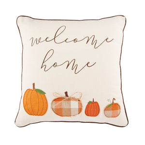 Mud Pie MP 41600237S Square Pumpkin Welcome Pillow
