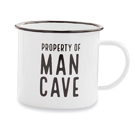 Mud Pie MP 43500034C Man Cave Enamel Mug