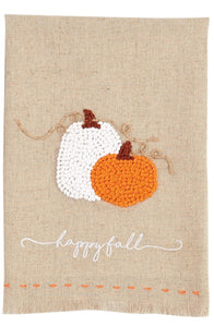 Mud Pie MP 4404226H Happy Fall Pumpkin French Knot Towel