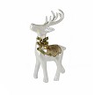 Dekorasyon Gifts DG CM-RSTM-16 16" Paper Mache Standing Reindeer (White/Gold)