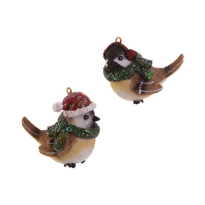 Raz Imports RZ 3804926 2.5" Bird with Hat and Scarf Ornament