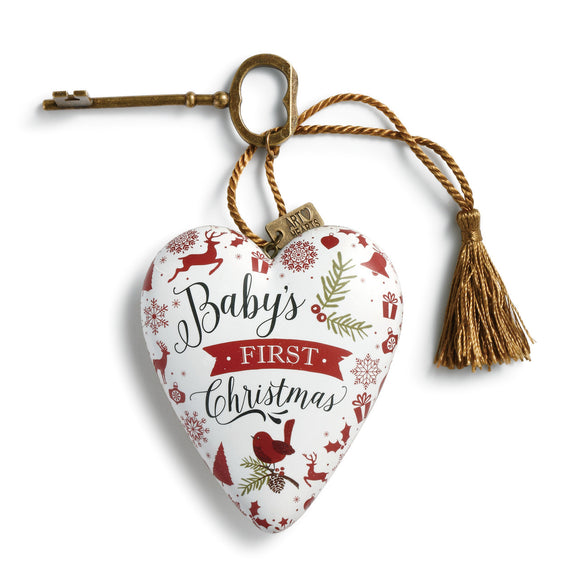 Demdaco 1003480206 Baby's First Christmas Art Heart