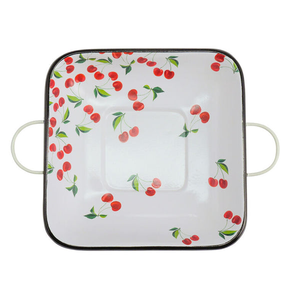 JC and Rollie JCR 1JCR1232 Square Tray w/Cherries