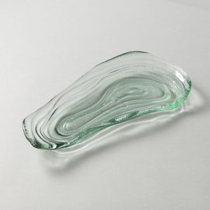 JC and Rollie JCR 1FLH3132 Large Organically Shaped Glass Cheese Plate