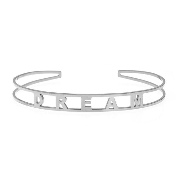 Maya J MJ ECB2W Dream Brass Cuff Bracelet-White