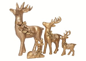 Dekorasyon Gifts DG Paper Mache Reindeer (Gold)