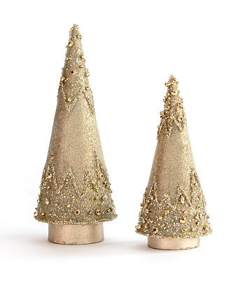 Dekorasyon Gifts DG Glass Bead Cone Tree (Champagne Gold)