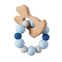 Mud Pie MP 12600037P Puppy Wood Teether Blue