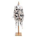 Demdaco 1004290397 Cream and Navy Embroidered Duster