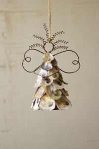 Kalalou Inc KI PBR1054 Oyster Shell Angel Ornament