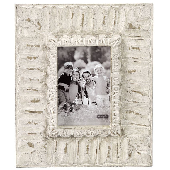 Mud Pie MP 46900266 White Ornate Frame