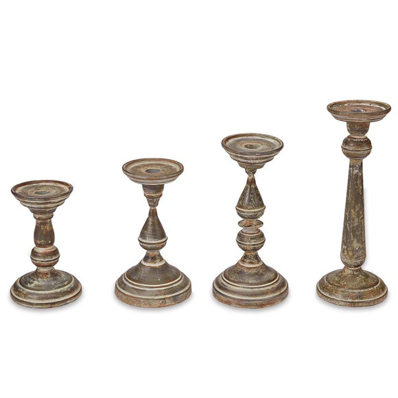 Mud Pie MP 49800011 Fluted Tin Candlestick