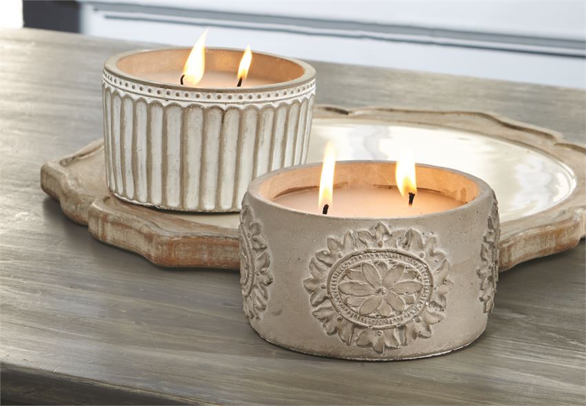 Mud Pie MP 49800055xx Concrete Citronella Candle – Piper Lillies