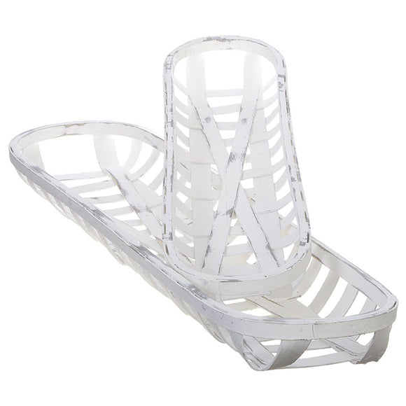 tobacco basket white RECTANGLE SETS jute rope handles Firstofakind Tobacco Basket - Set