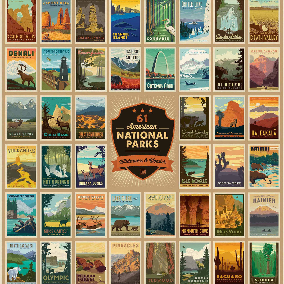 True South Puzzles TSP TSNP60 National Parks - Wonder Puzzle – Piper ...