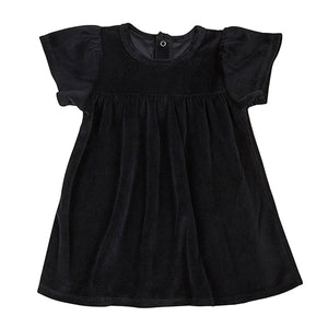 Creative Brands CB F4750 Stephan Baby Black Velour Dress 6-12 Months