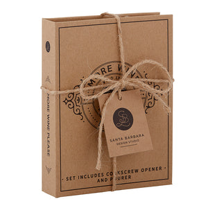 Creative Brands CB F3801 SBDS Sips Cardboard Book Set - Wine Stopper