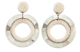 Two's Company TC 100030-20 Seed Bead Double Hoop Earrings