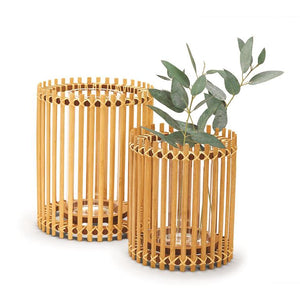 Two's Company TC 52998 Hand-Crafted Bamboo Vases